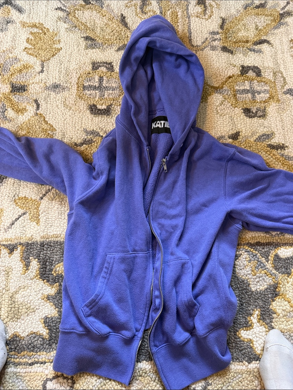 KatieJNYC Purple Full-Zip Hoodie XL